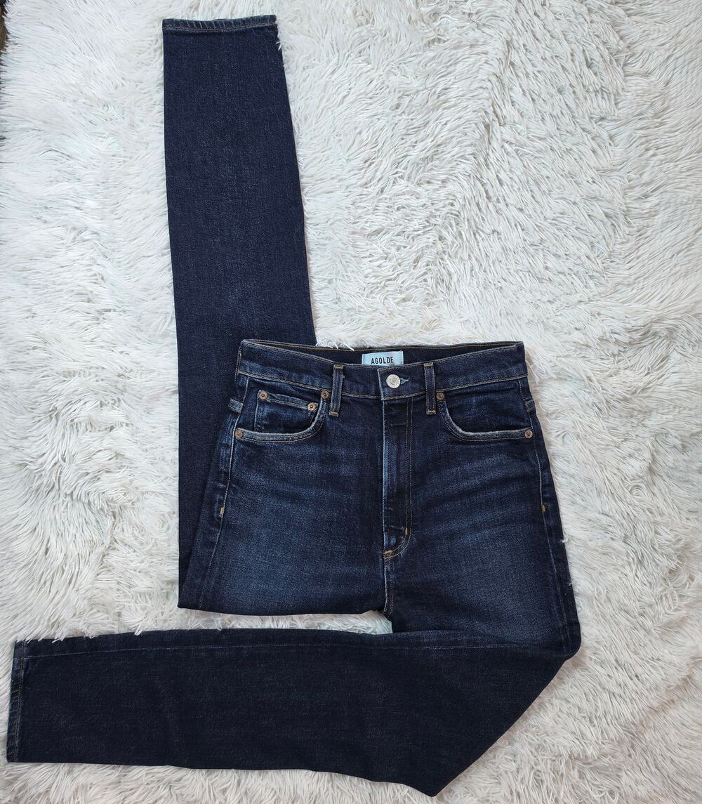 AGOLDE Pinch Waist Skinny Jeans Dark Wash 26 / 2